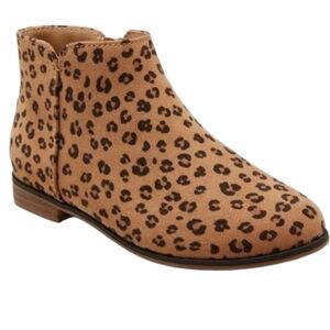Cat & Jack Tan Leopard Print Ankle Boots